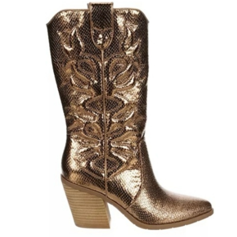 NWOT  Michael by Michael Shannon Bronze Faith Women's Western Boot Size 11
